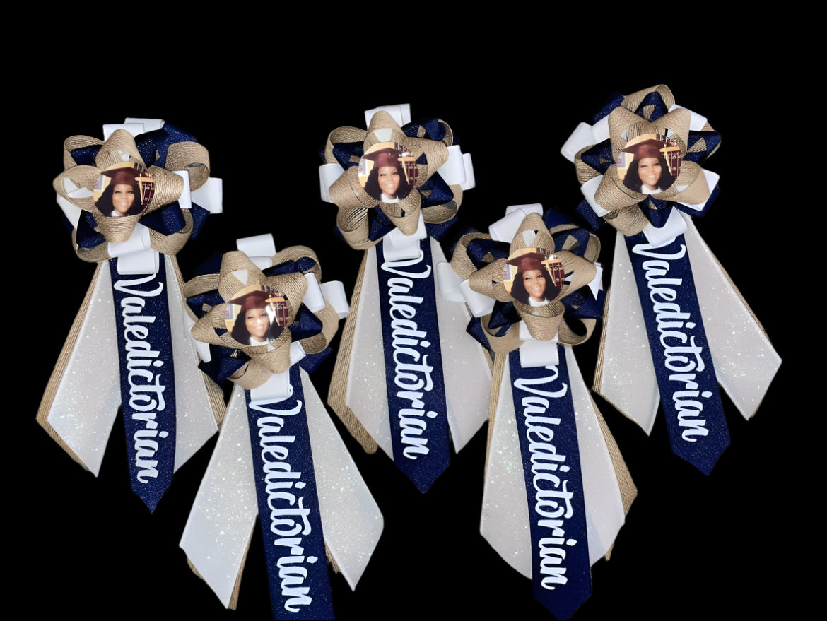 Picture ribbon corsages.
