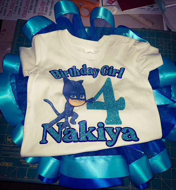 Character ribbon trimmed tutu set