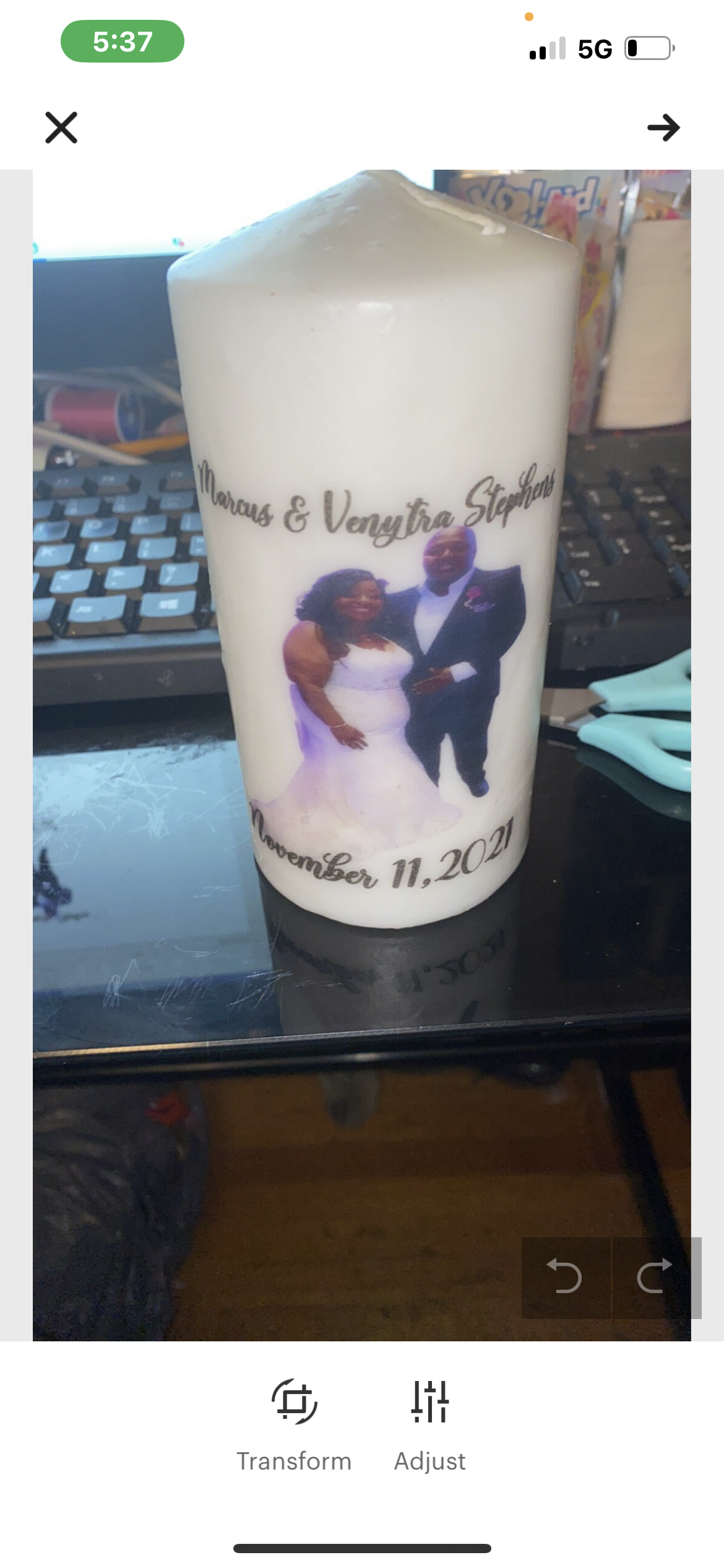 Custom Picture Candles